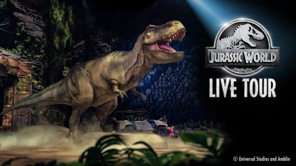 T-Rex Illustrating the upcoming Jurassic World Live Tour in Hampton Virginia