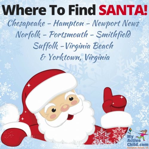 Where to find Santa in Hampton Roads, Virginia