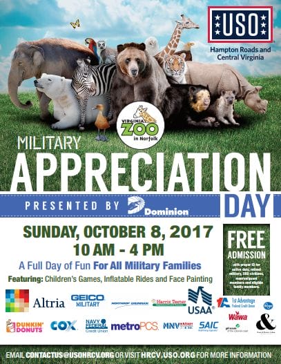 Military Appreciation Day at the Virginia Zoo