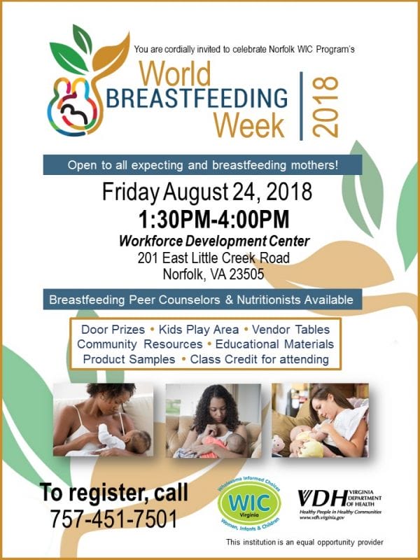 Breastfeeding Peer Counselors and Nutritionists Available - Door Prizes, Kids Play Area, Vendor Tables, Community Resources, Educational Materials, Product Samples and More!