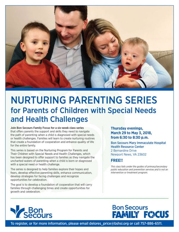 NURTURING PARENTING SERIES  for Parents of Children with Special Needs and Health Challenges