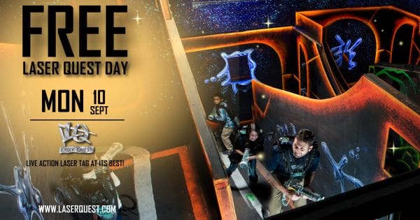 Monday, September 10th is FREE Laser Tag Day at Laser Quest Virginia Beach!