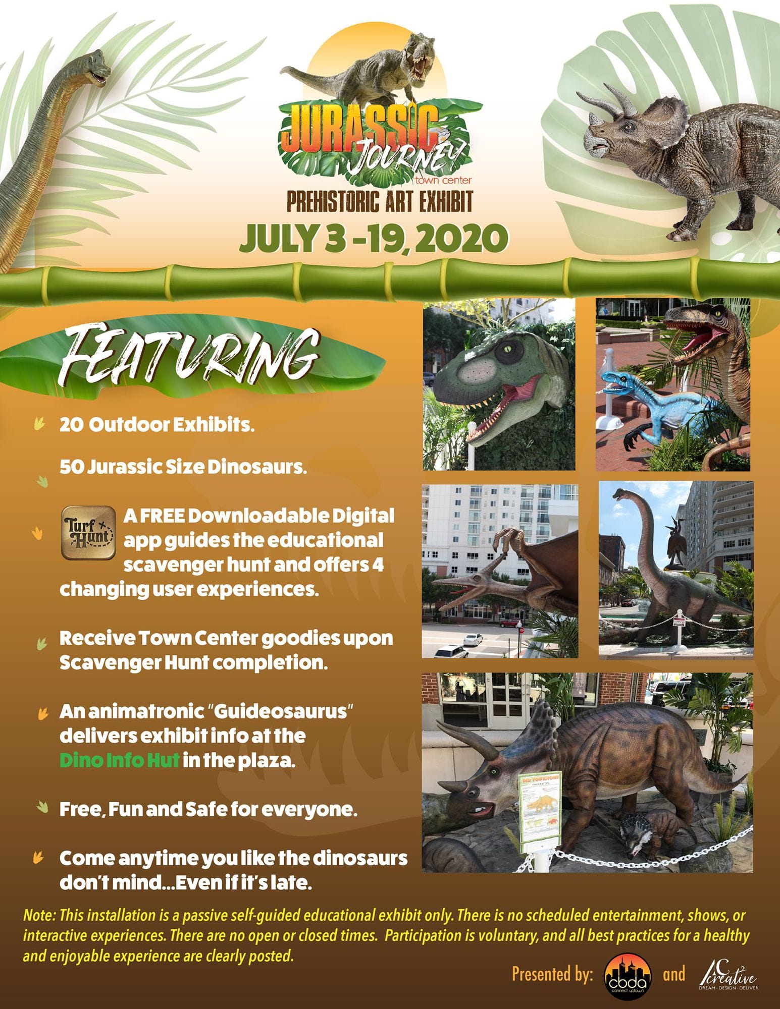 Jurassic Journey Prehistoric Art Dinosaur Exhibit Virginia Beach Town Center