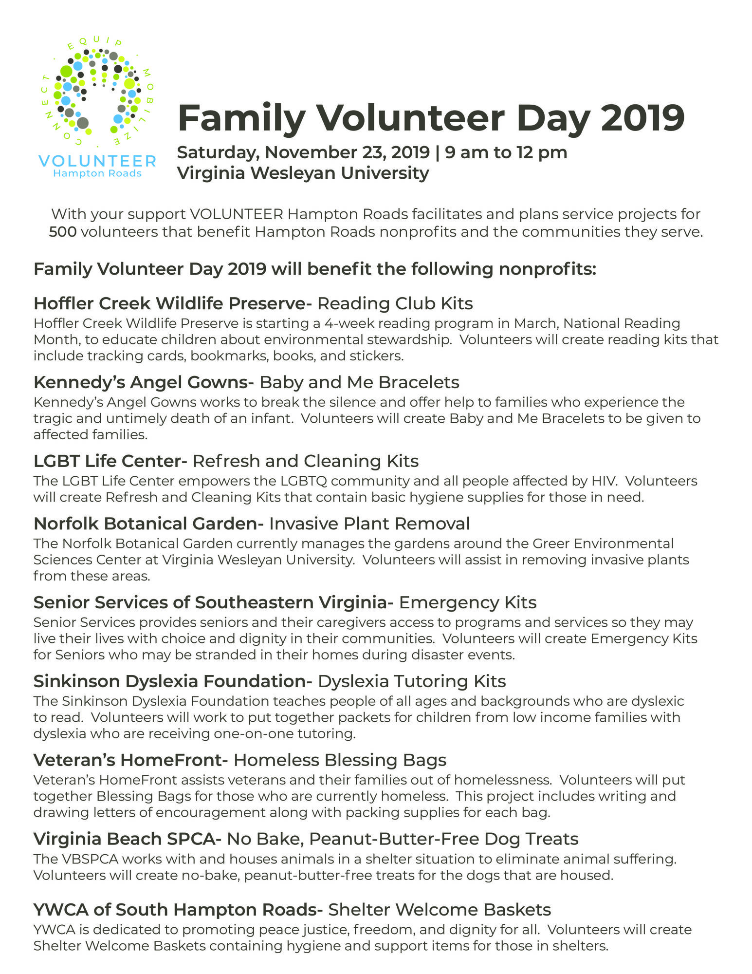 Volunteer Hampton Roads Family Volunteer Day 2019