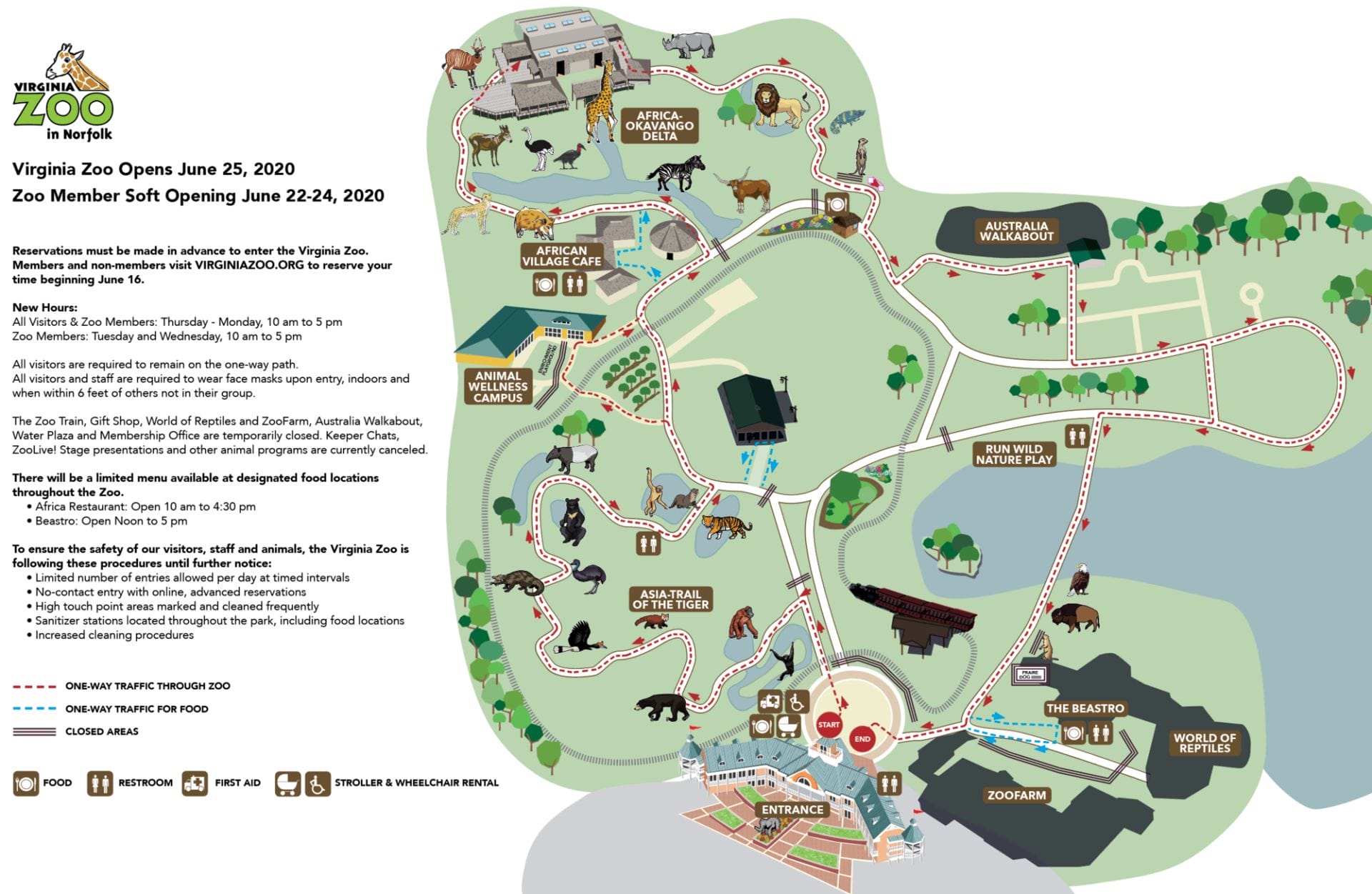 Virginia Zoo Reopen Map