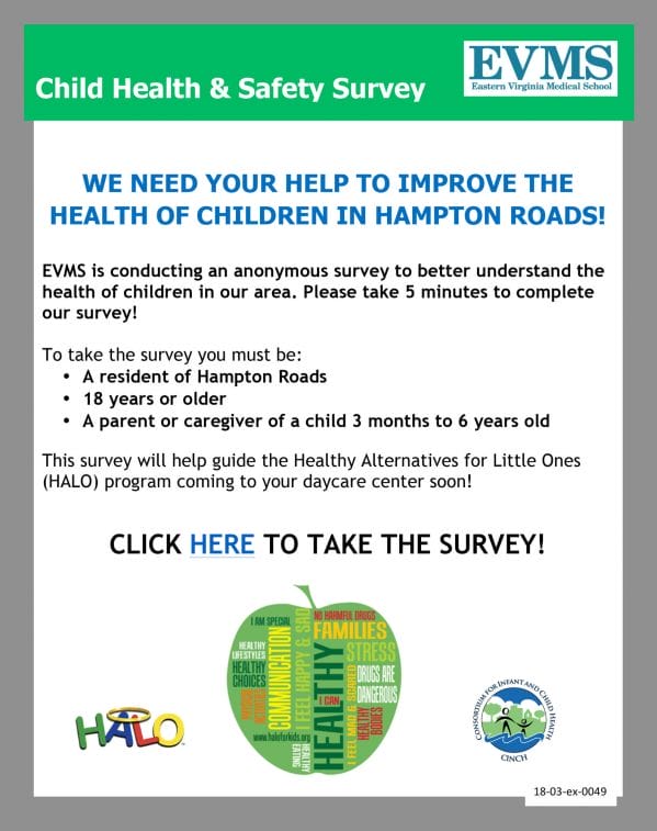 EVMS Child Health Safety Survey 2018