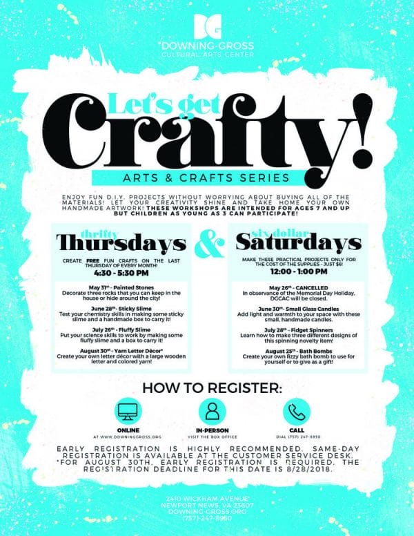Thrifty Thursdays Arts & Crafts Series at Downing-Gross Cultural Arts Center