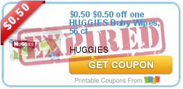 $0.50 off one HUGGIES Baby Wipes, 56 ct