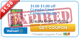$1.00 off Crayola Giant Coloring Pages