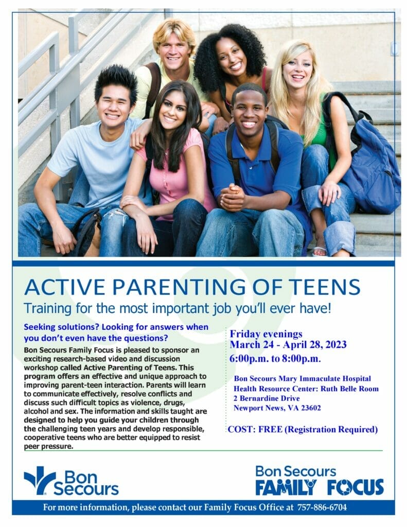 Active Parenting of Teens Free Class Newport News Virginia