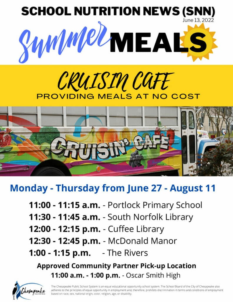 chesapeake public schools summer meals 