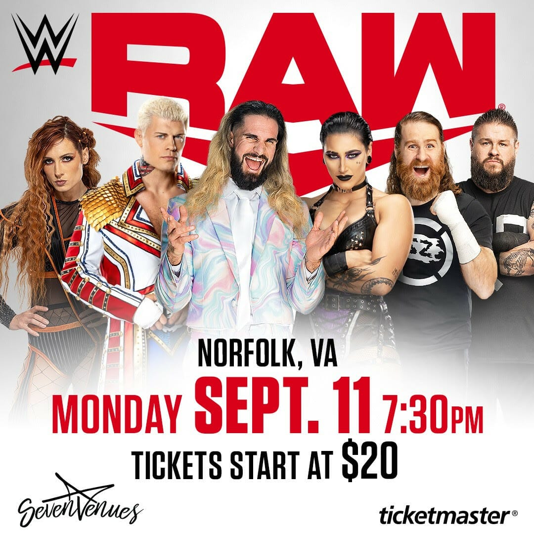 WWE Monday Night RAW at Scope Arena in Norfolk! (Discount