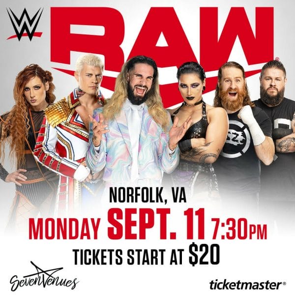 WWE RAW at Scope Arena in Norfolk VA