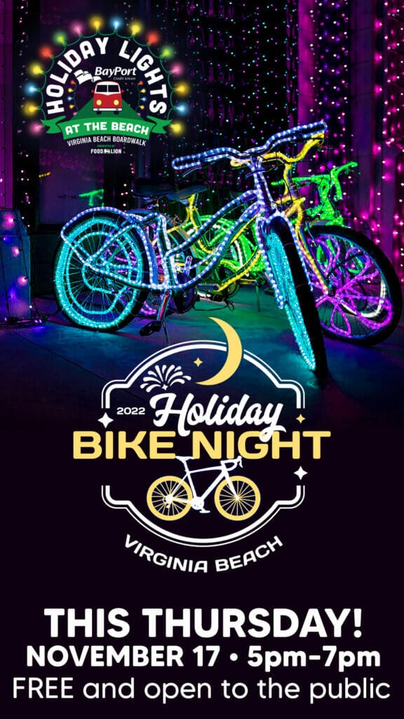 Holiday Bike Night Beach Lights