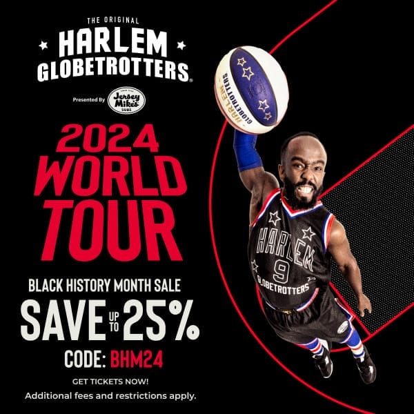 Discount for tickets to the Harlem Globetrotters in Norfolk