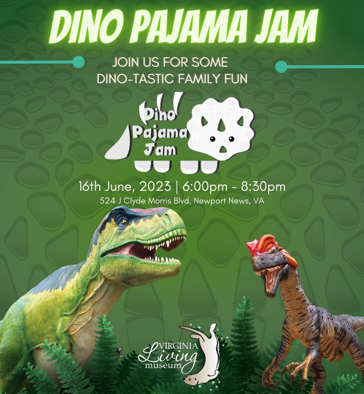 Dino Pajama Jam at the Virginia Living Museum!